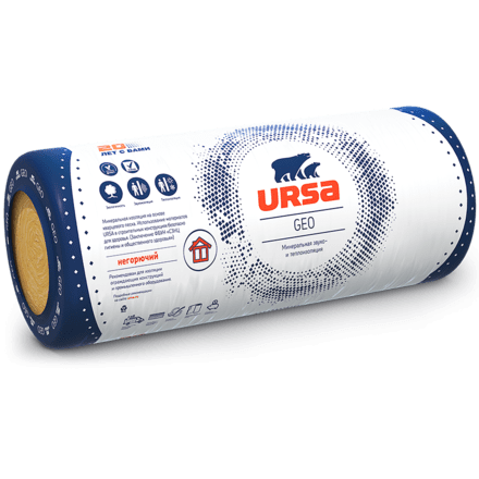 Минеральная изоляция URSA Terra M-11  Стены и Крыши (10)-1200-10000-50  (1,2м3/уп)