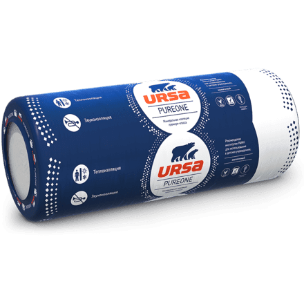 Утеплитель URSA PureOne 37RN (10000×1200, 2 мата, 24м2, 1.2 м3)